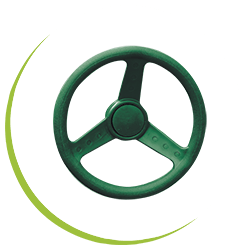 steering wheel with shape